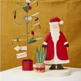 Fiddle Leaf Santa Figurine