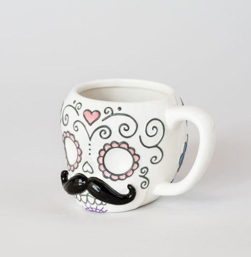 Sugarskull Moustache Mug