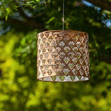 Soji Stella Copper Drum Chevron Solar Light