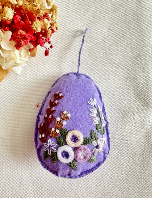 Felt Ornaments with Hand Embroidery - 7 Designs