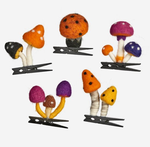 Felt Mushroom Clip Ornament - 5 Styles