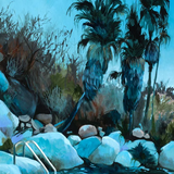 Hot Spring Blues Print by Noelle Phares