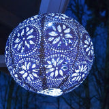 Soji Stella Metallic Blue Boho Solar Globe