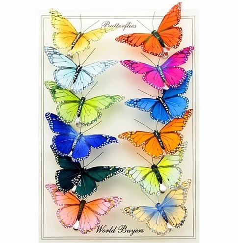 Spring Paper Butterfly Clips