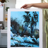 Hot Spring Blues Print by Noelle Phares