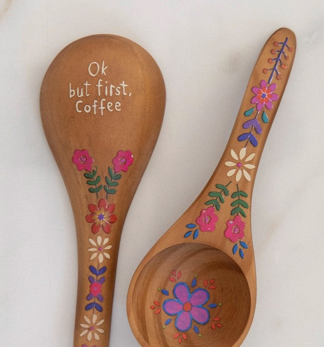 Wooden Coffee Scoop - But First Coffee