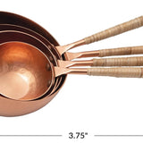 Stainless Steel Scoops, Set of 4, Copper Finish