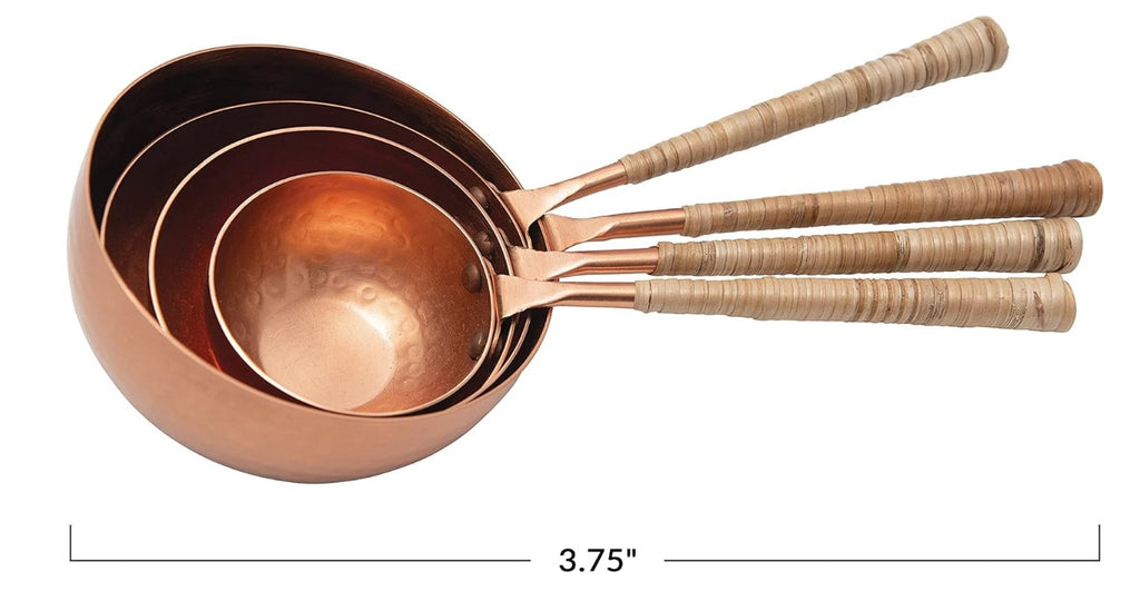 Stainless Steel Scoops, Set of 4, Copper Finish