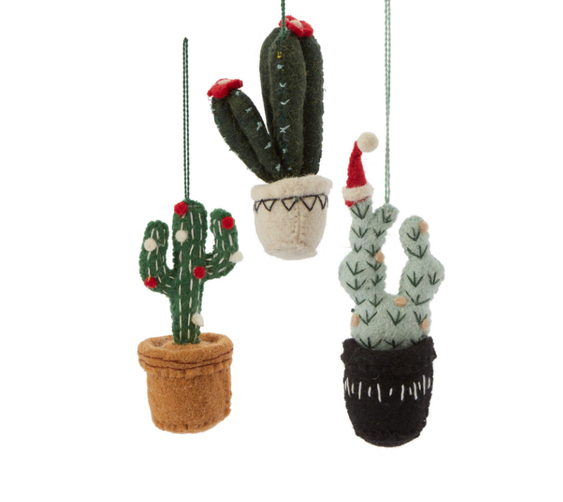 Festive Cacti Ornament - 3 Styles