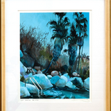 Hot Spring Blues Print by Noelle Phares