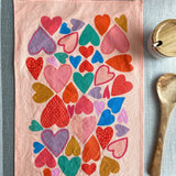 Hearts Tea Towel