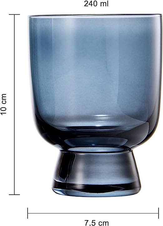 Murano Muted Colored Stackable Tumbler Glasses - 4 Colors