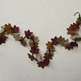 72"L Handmade Wool Felt Wired Leaf Garland