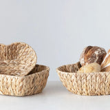 Natural Woven Heart Baskets - 3 Sizes