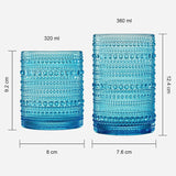 Hobnail Drinking Glasses  - 6 Colors/2 Sizes