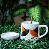 Animal Style Coffee Mug with Metal Spoon - 3 Styles