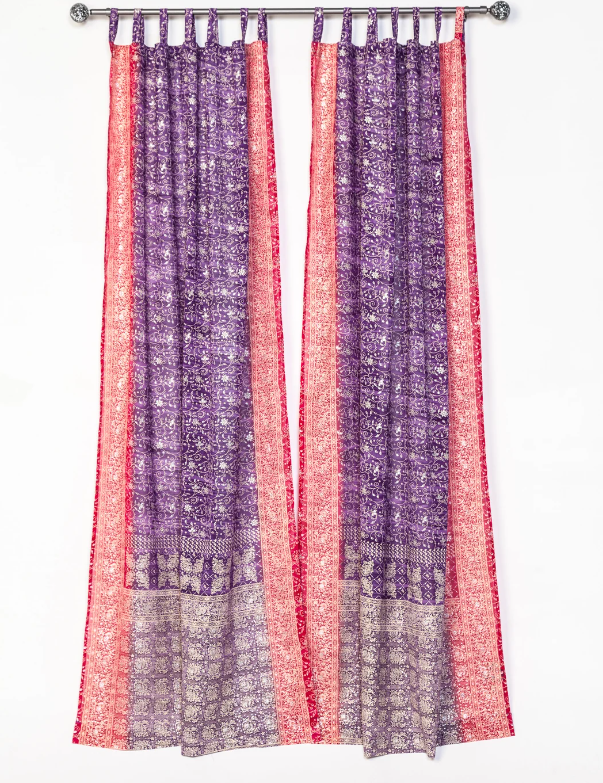 Indian Sari Boho Curtains - 19 Colors