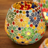 Keya Multi Colour Recycled Glass Tealight Holder