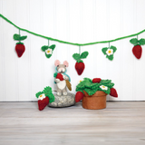 36"L Felted Strawberry Garland