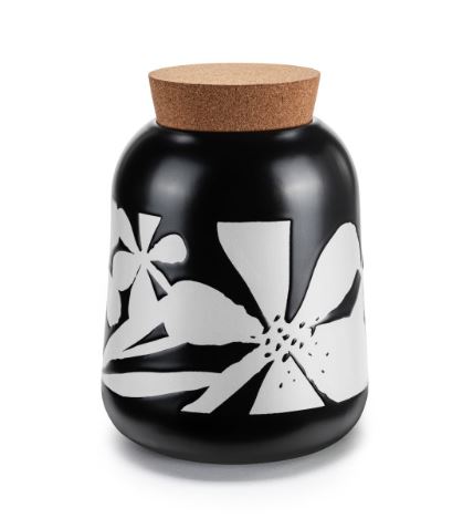 Bold Floral Cork Lid Canister - 2 Styles/2Sizes