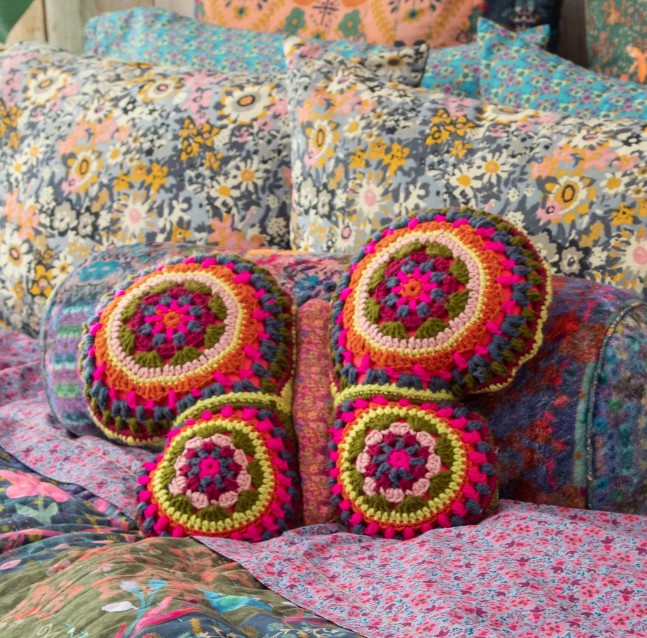 Butterfly Crochet Pillow