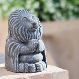Meditating Lion - Volcanic Ash