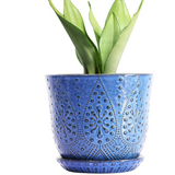 Beaded Ceramic Planter - 2 Colors/2 Sizes