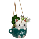 Cats In Cups Mini Hanging Planters - 3 Styles