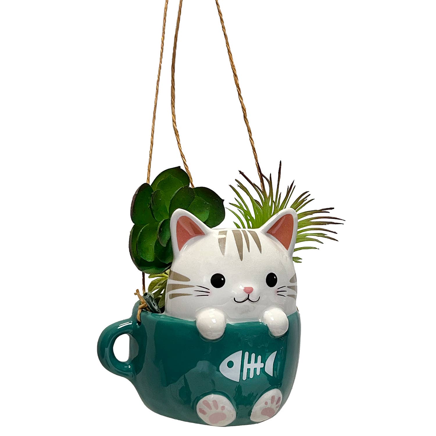 Cats In Cups Mini Hanging Planters - 3 Styles