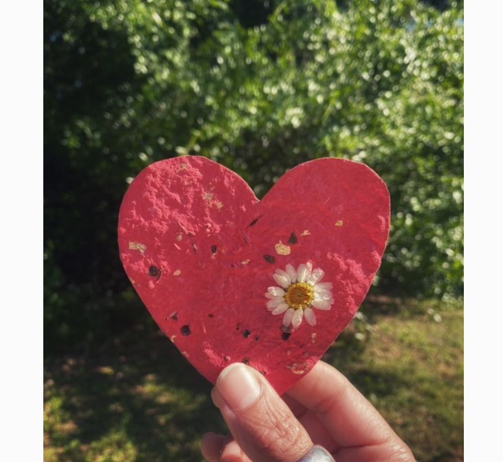 Seeded Wildflower Paper Heart
