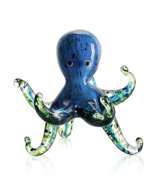 Art Glass Cerulean Octopus