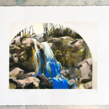 Falls in Blue Print by Noelle Phares