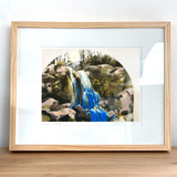 Falls in Blue Print by Noelle Phares