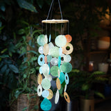 Tropical Flowers Capiz Chandelier Chime - 2 Sizes