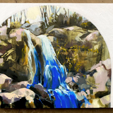 Falls in Blue Print by Noelle Phares