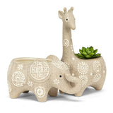 Stoneware Animal Planters - 3 Styles