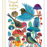 Birds & Mushrooms Birthday Card