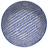 Orange Blue Blossom Stamped Bowl