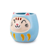 Japanese Daruma Cat Yunomi Style Tea Mug - 4 Colors