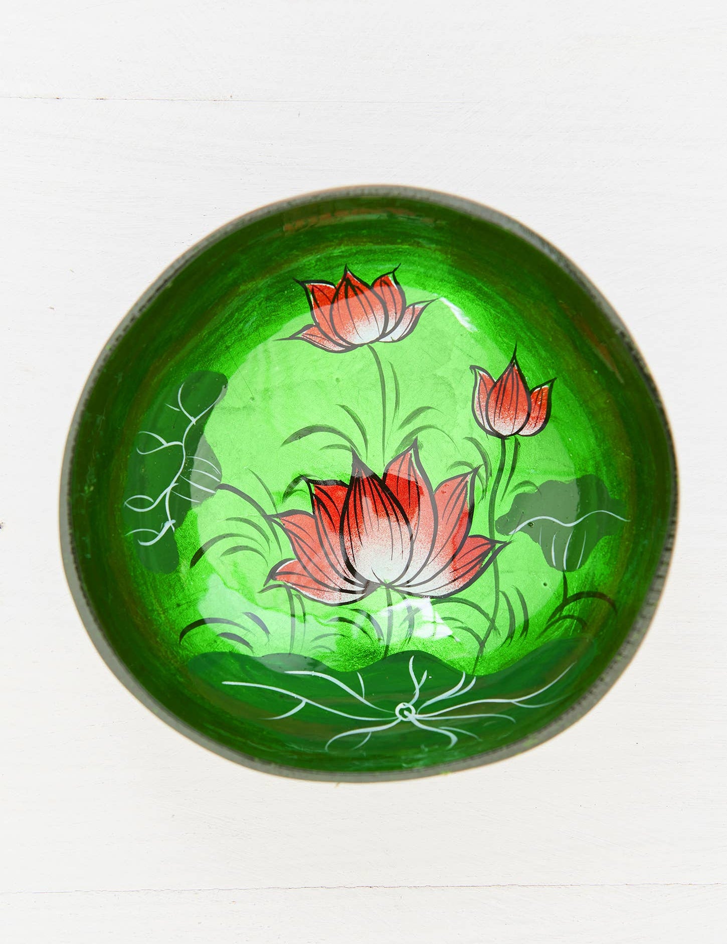 Lotus Flower Coconut Bowl - 4 Colors