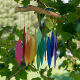 Rainbow Leaf Tumbled Glass Wind Chime