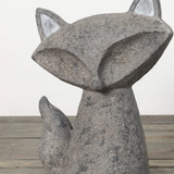 Modern Gray Fox Garden Statue