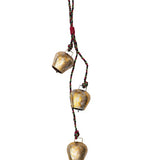 27"H Hanging Metal Bells w/ Braided Jute Hanger