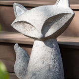 Modern Gray Fox Garden Statue