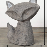 Modern Gray Fox Garden Statue