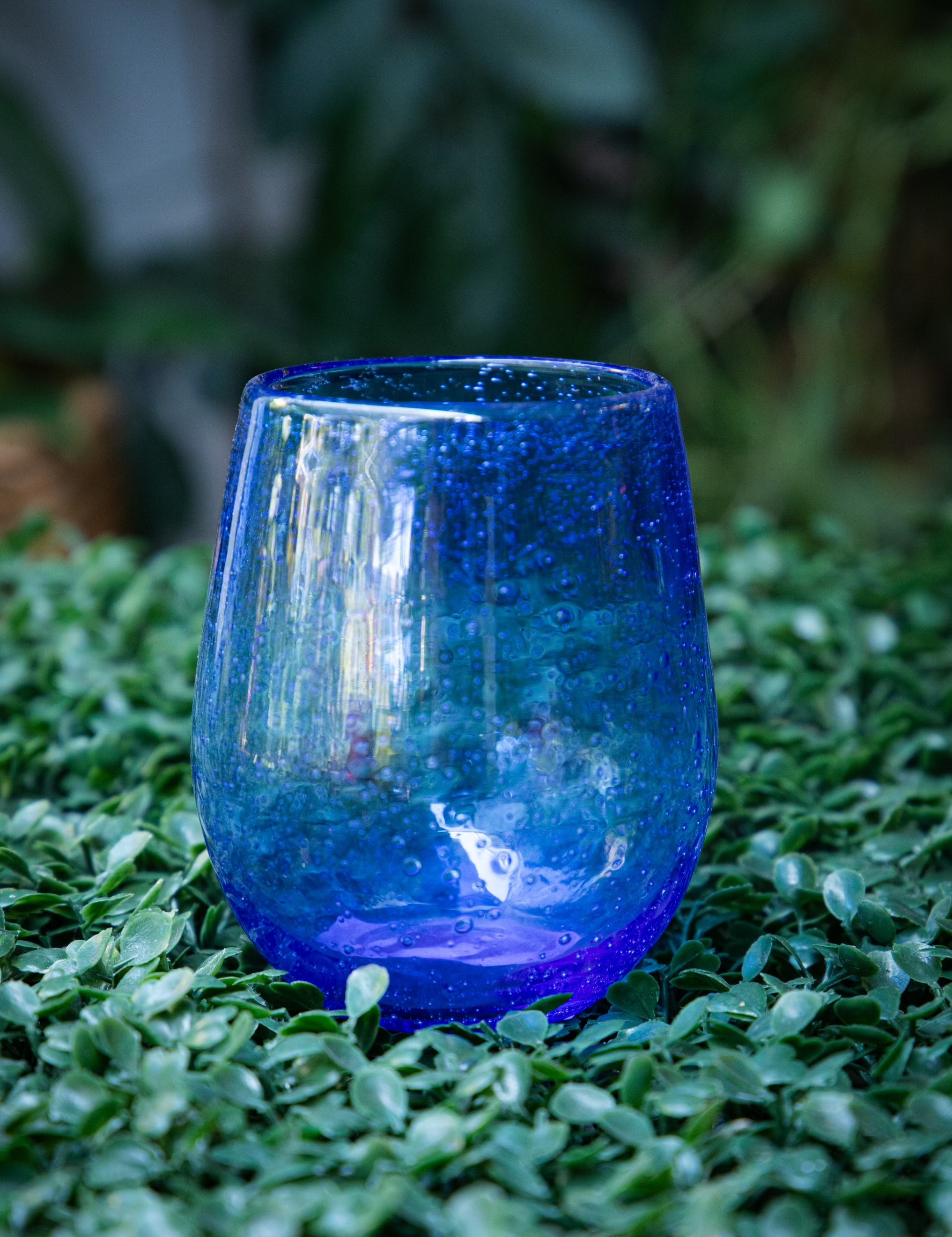 Recycled Glass Stemless Wine Glass - 10 Colors