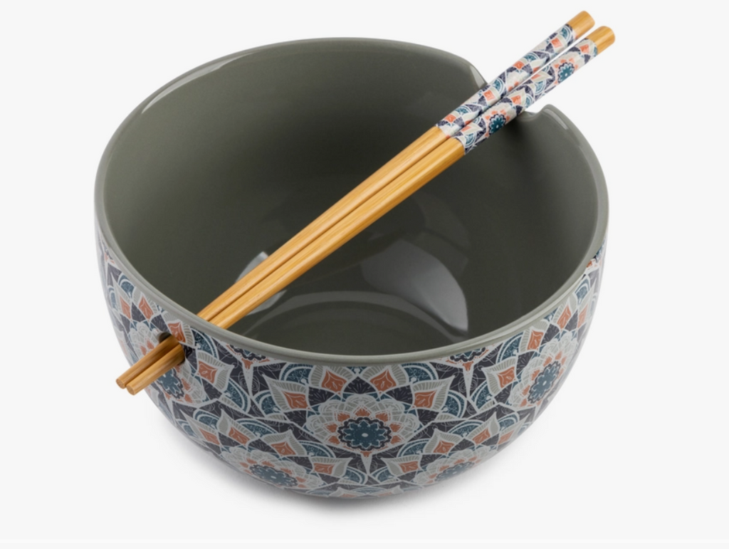 Ramen Noodle Bowls with Chopsticks - 3 Styles