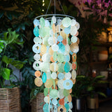 Tropical Flowers Capiz Chandelier Chime - 2 Sizes