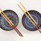 Bohemian 2 Bowl Set with Chop Sticks