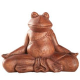 Suar Wood Yoga Frog Sculpture from Bali